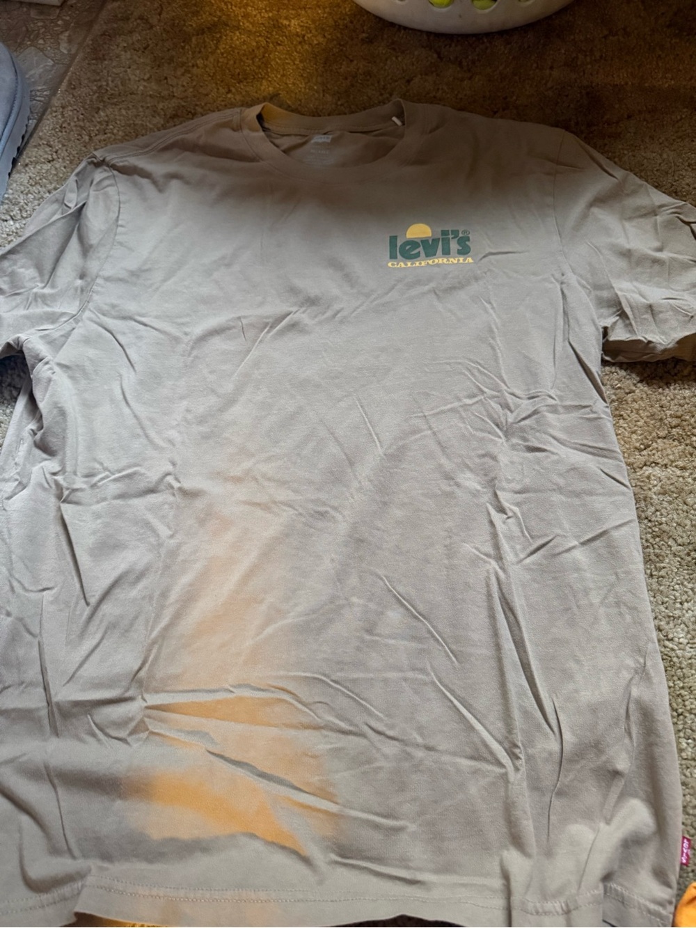 Levi's Beige Graphic Short-Sleeve Logo Tee